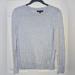 Banana Republic Light Gray Cotton Pullover Sweater